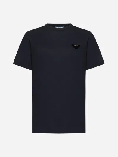 PRADA LOGO COTTON T-SHIRT
