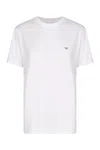 Prada Triangle Logo Cotton T-shirt In White
