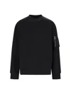 Prada Black Cotton Blend Sweatshirt In Black  