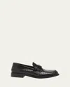 Prada Naplak Leather Loafers In Nero