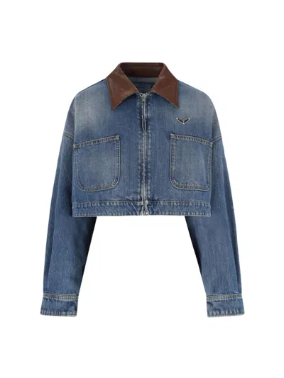 Prada Logo Crop Blouson