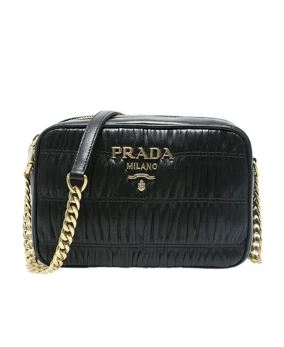 Prada Logo Cross-body Bag In Black