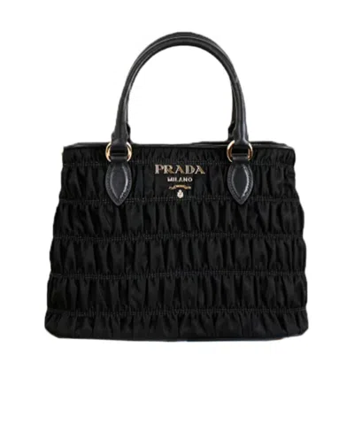 Prada Logo Cross-body Bag In Black