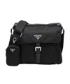 Prada Logo Cross-body Bag In Black