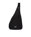 Prada Mens Black Hybrid Re-nylon And Leather Backpack In Black