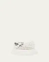 Prada Wide Brim Raffia Bucket Hat In F0009 Bianco