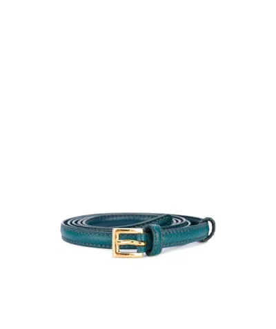 Prada Logo Dark Belt In Blue