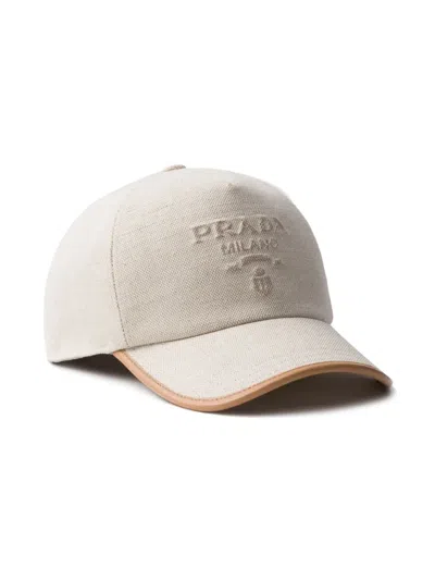 PRADA LOGO-DEBOSSED BASEBALL CAP