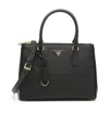 Prada Medium Galleria Leather Tote Bag In Black