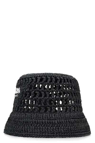 PRADA LOGO DETAIL BUCKET HAT