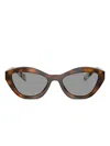 Prada Logo-detail Cat-eye Sunglasses In Multi