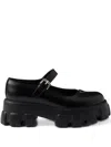 Prada Logo-detail Flat Pumps In Black