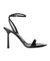 Prada Logo Detail Heeled Sandals In Black