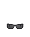 Prada Womens Black Pr A01s Pillow-shaped Acetate Sunglasses