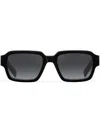 Prada Logo-detail Rectangle-frame Sunglasses In Black