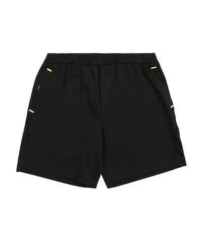 Prada Logo Detail Shorts In Black