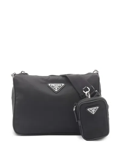 Pre-owned Prada Logo-detail Shoulder Bag In Black