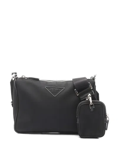 Pre-owned Prada Logo-detail Shoulder Bag In Black