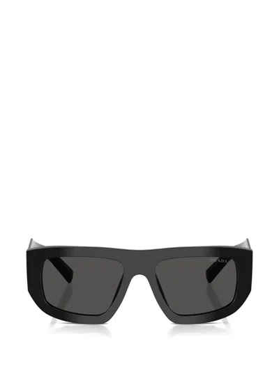 Prada Logo-detail Sunglasses In Black