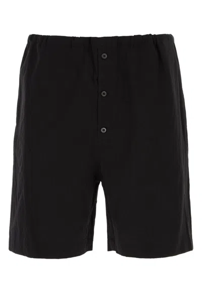 Prada Logo Detailed Bermuda Shorts In Black