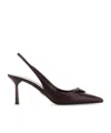 Prada 75mm Pointed Toe Slingback Pumps