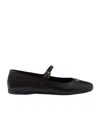Prada Women Nappa Leather Ballerinas In Black