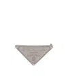 Prada Logo Details Belt Buckle In Gray