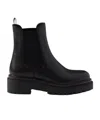 Prada Logo Details Chelsea Boots In Black