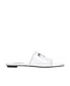 Prada Logo Details, Flip-flops. In White
