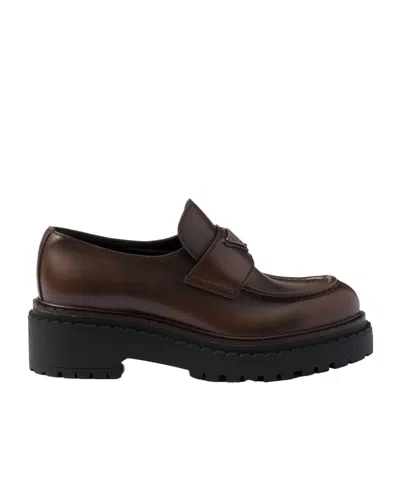 PRADA LEATHER LOAFERS