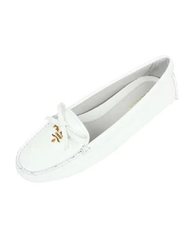 Prada Logo Details Love Shoes In White