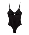 Prada Logo Details One-piece Swimsuit In Black