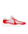 Prada Logo Details Sneakers In Red
