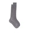 Prada Superfine Ribbed Socks In Grey