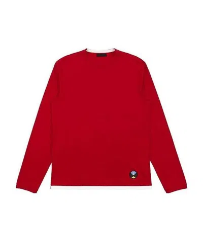 Prada Logo Details T-shirt In Red