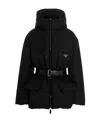 Prada Logo Down Jacket In Black