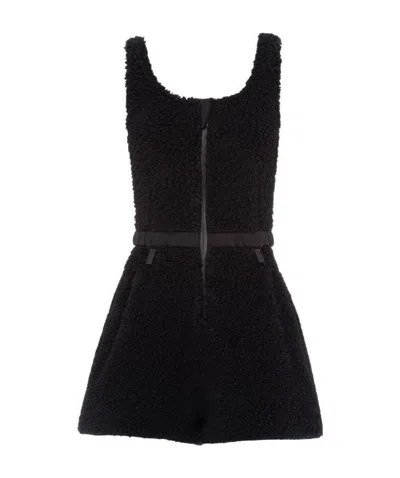 Prada Logo Dress In Black/black