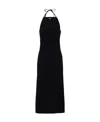 Prada Halterneck Triangle Midi Dress In Black