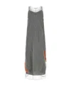 Prada Women Silver Mesh Long Dress In Gray