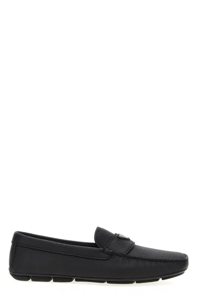 Prada Logo Driver Loafers