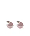 Prada Metal And Plexiglas Earrings In Petals Pink/steel Gray