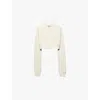 Prada Cropped Fleece Blouson In Yellow