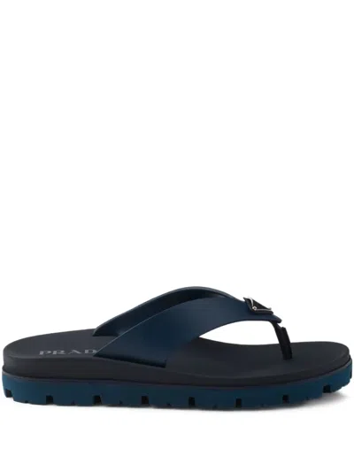 Prada Zehensteg-sandalen Aus Gummi In Multi