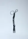 Prada Logo Embellished Keychain In Black