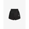 Prada Womens Black Logo-embellished Re-nylon Recycled-polyamide Shorts In Black