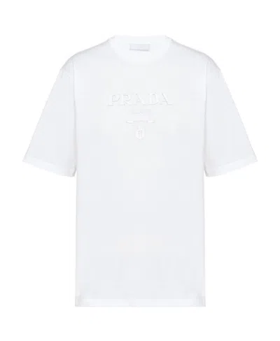 PRADA PRADA LOGO PRINTED CREWNECK T-SHIRT
