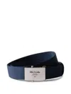 Prada Woven Re-nylon Belt In Blau