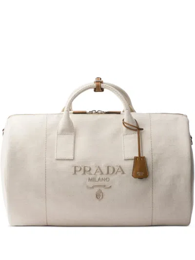 Prada Logo-embossed Duffle Bag