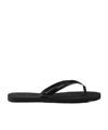 Prada Mini Brushed Leather Flip-flops For Summer Style In Black