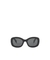 Prada Logo-embossed Oversize-frame Sunglasses In Gray